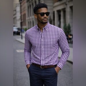 Brooks Brothers Purple Gingham Shirt